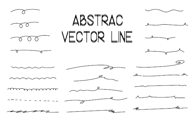 Vektor satz von handgezeichneten vektorlinien