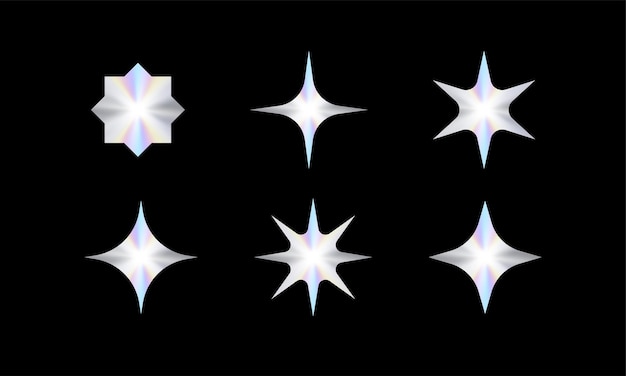 Satz von holographischen Formen Holographische Aufkleber-Sammlung