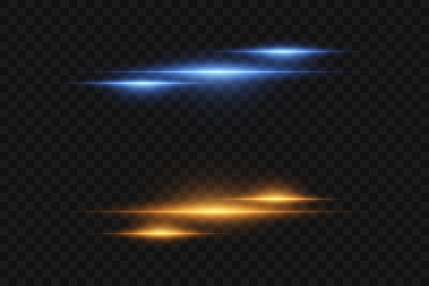 Satz von horizontalen Lichtlinien Horizontaler Lichtstrahl-Effekt