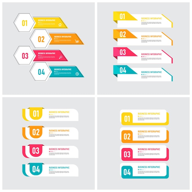 Satz von infografik-element-vorlage