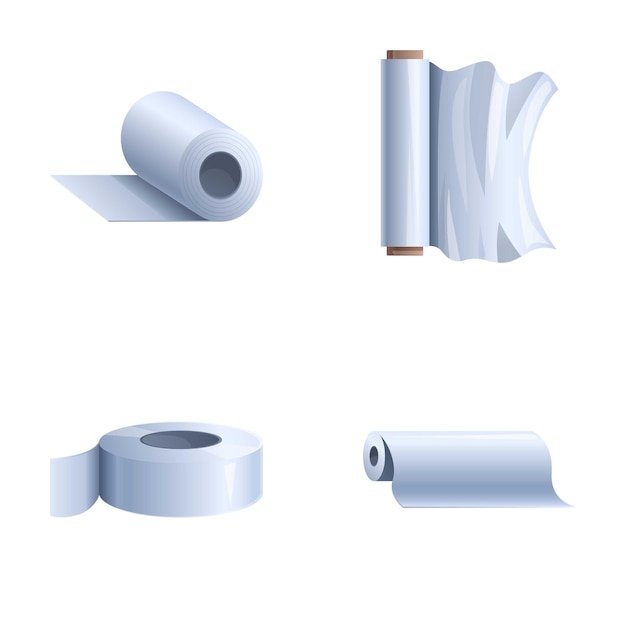 Satz von Papierrollenillustrationen