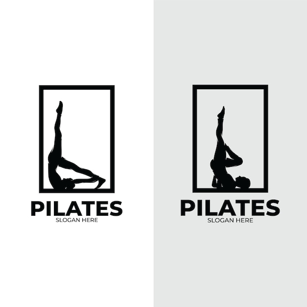 Satz von pilates-logo-design