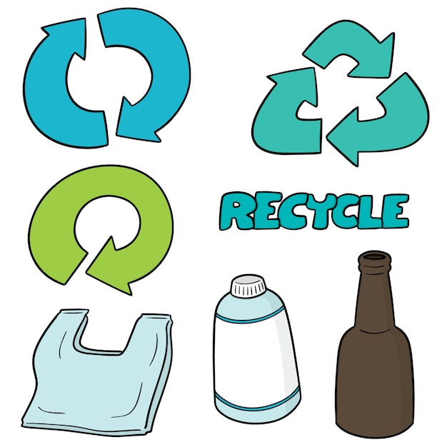 Satz von recycling-symbol