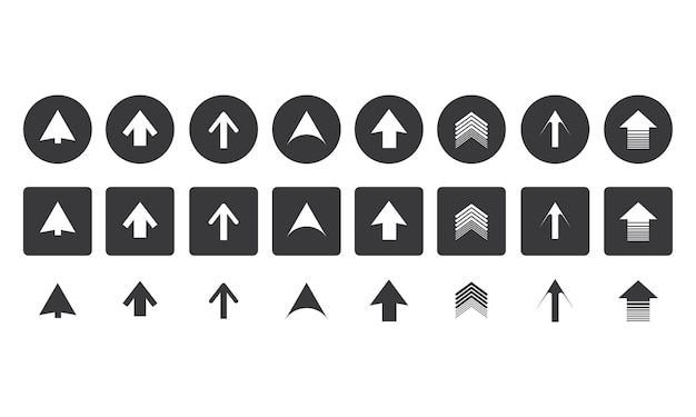 Satz von schwarzen Cursor-Pfeilen Zeiger-Ikonen Klicks