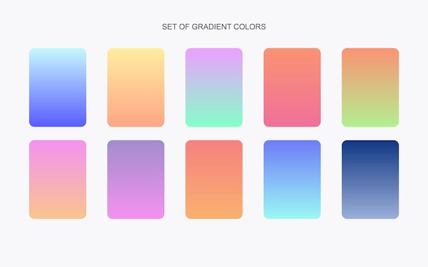 Vektor satz von verlaufsfarben, gebrauchsfertig