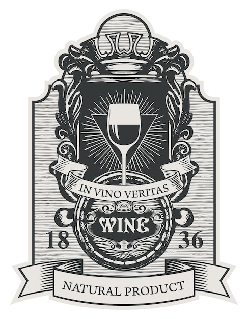 Vektor satz von wein-logo-etiketten