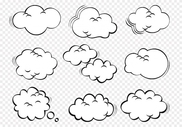 Satz wolkensymbolillustration