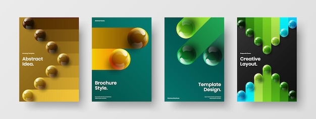 Saubere broschürendesign-vektorillustrationszusammensetzung