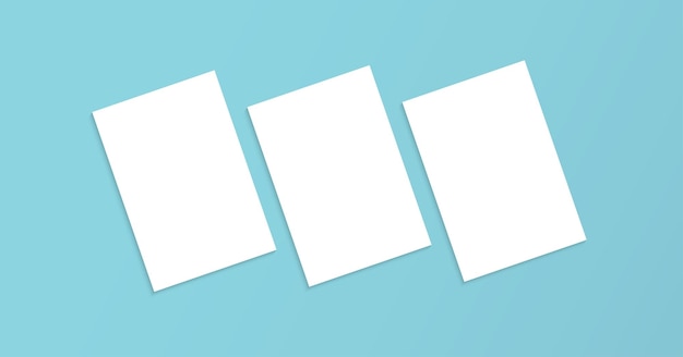 Saubere Dokumentseiten Set Business Mockup Poster Flyer Showcase Vorlage