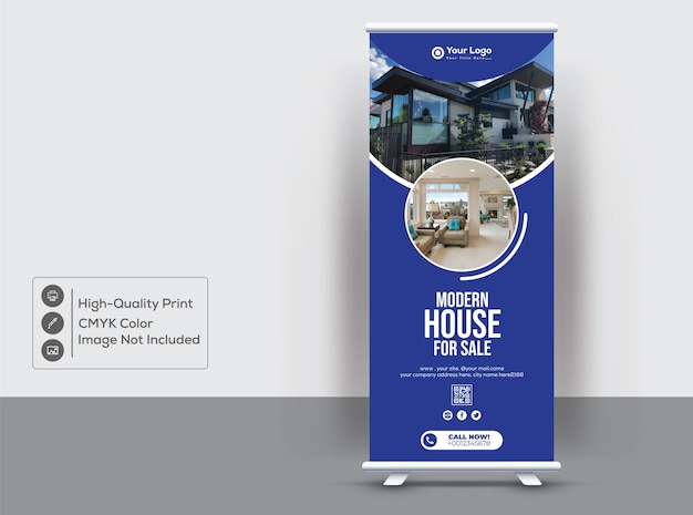 Vektor saubere und moderne rollup xstand-banner-designvorlage