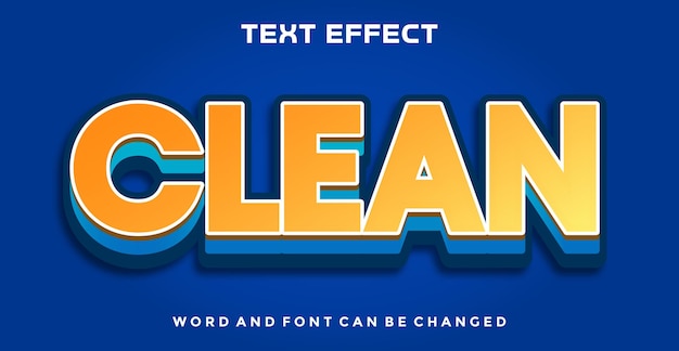 Sauberer bearbeitbarer Text-Effekt