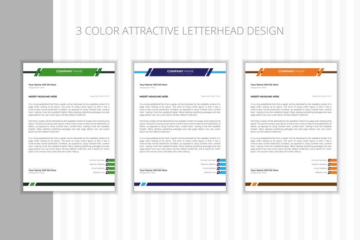 Sauberes und klares Briefkopf-Design-Layout im Vektor
