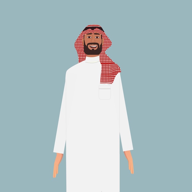 Saudi-Mann-Charakterillustration