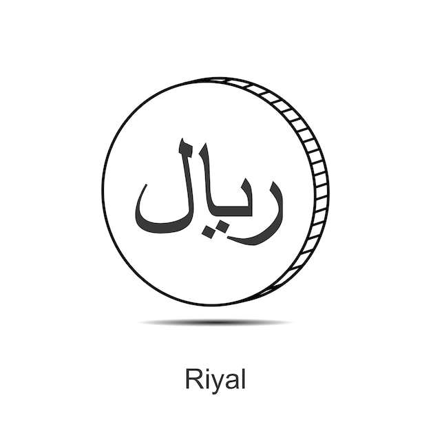 Vektor saudi-riyal-münzensymbol-vektorillustration eps