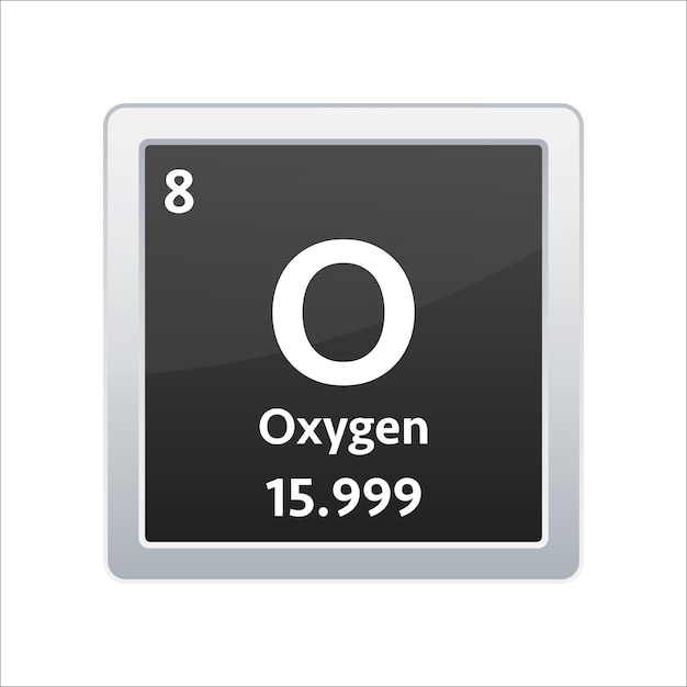 Sauerstoffsymbol Chemisches Element des Periodensystems Vektorvorratillustration