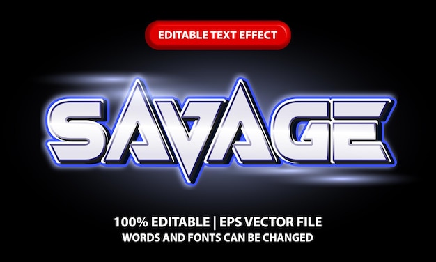 Savage 3D bearbeitbare Texteffektvorlage