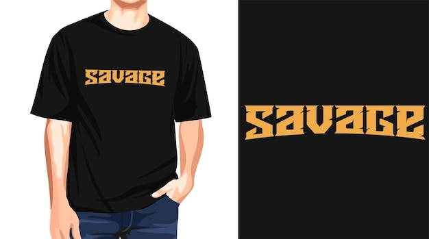 Vektor savage t-shirt vektor-design