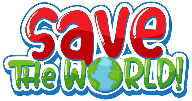 Save the world-typografie-logo-design