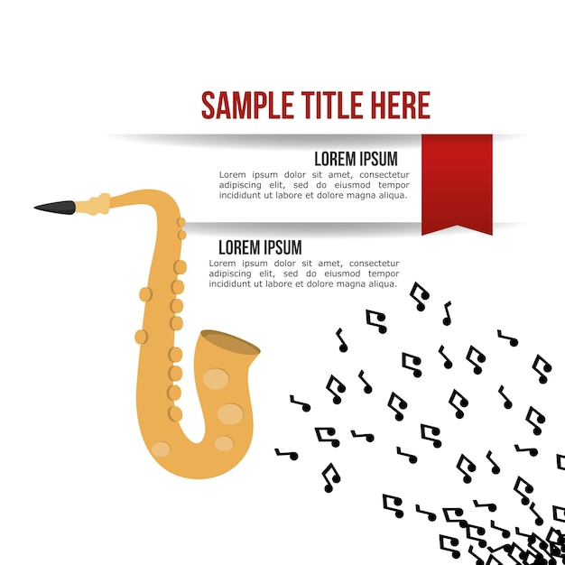 Saxophon musik sound infografik