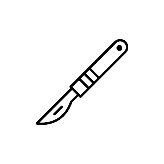 Scalpel-Symbol auf weißem Hintergrund