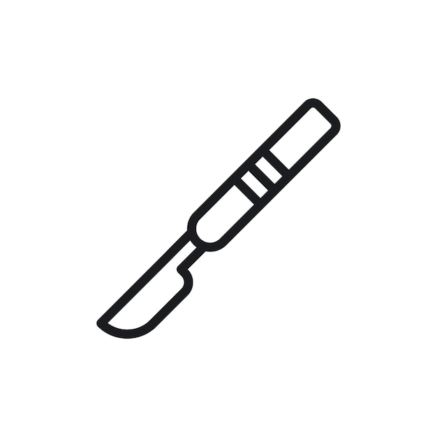 Scalpel-Symbol auf weißem Hintergrund