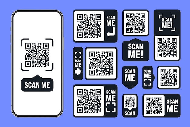 Scan me QR-Code-Aufkleber Online-Zahlung Sonderangebote Verkauf Aufkleber Einkaufen Rabatt-Etikett oder