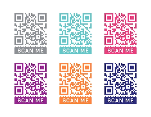 Scan mir die qr-code-vorlage-illustration