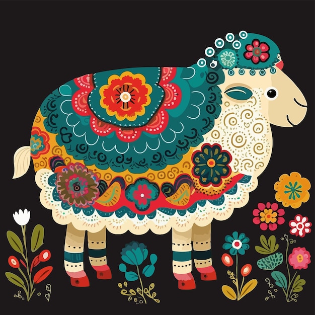 Vektor scandinavian_sheep_2