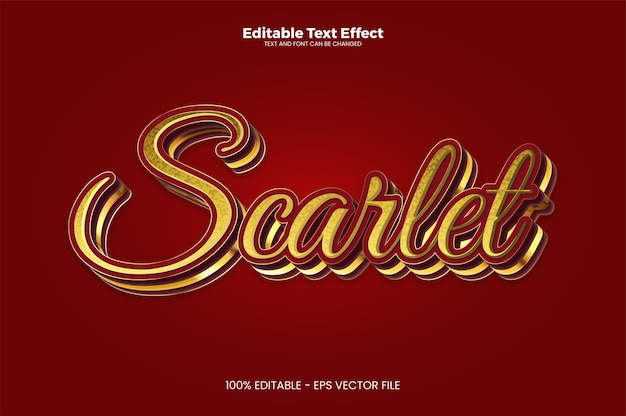 Scarlett bearbeitbarer Texteffekt im modernen Trendstil