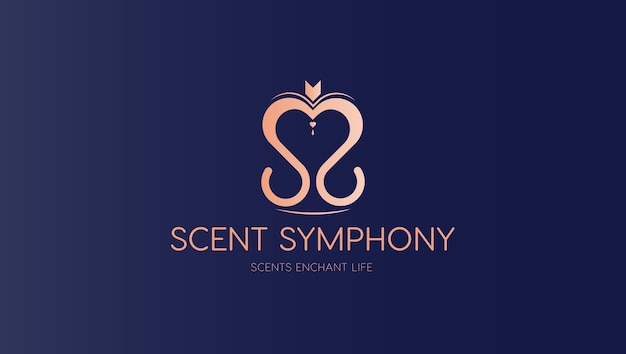 Vektor scent symphony minimales logo-design