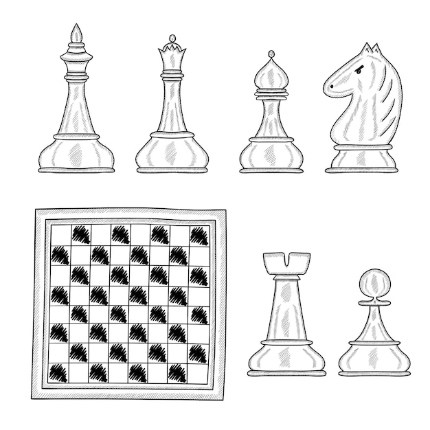 Schach-Doodle-Set