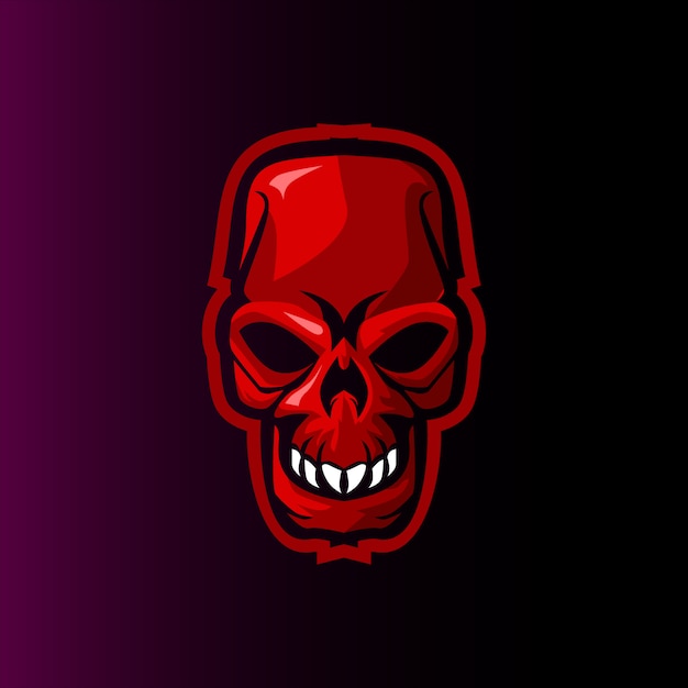 Schädel böse gaming-maskottchen-logo
