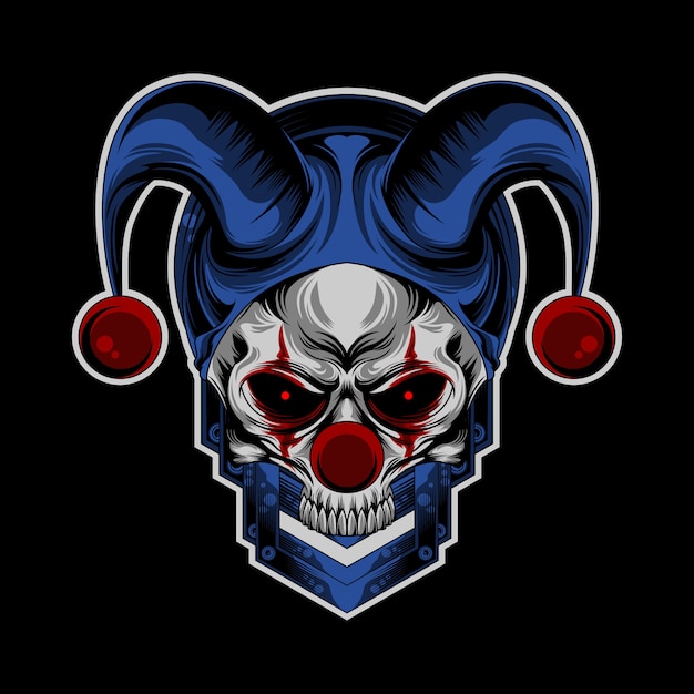 Schädel-clown-logo