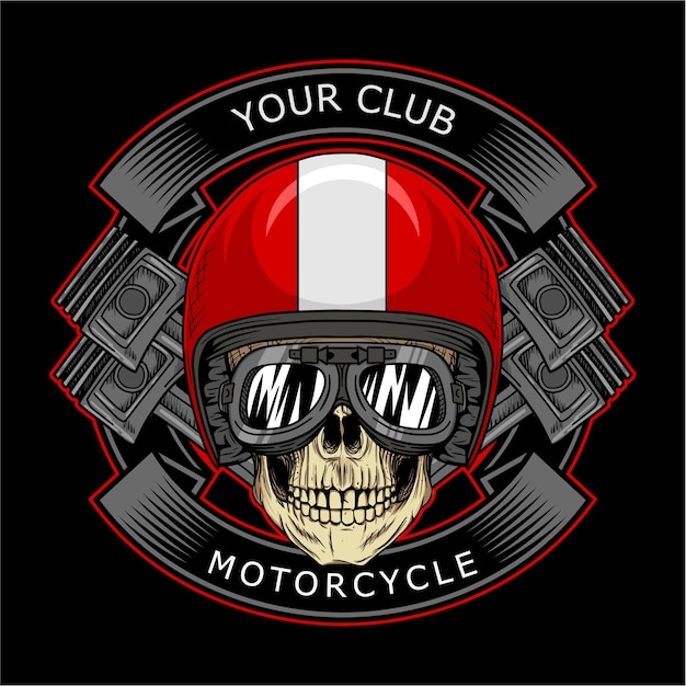 Schädel poster motorrad club