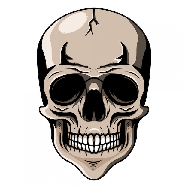 Schädelkopf-Maskottchen-Logo