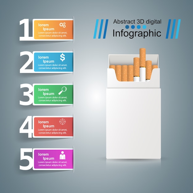 Schädliche zigarette, viper, rauch, geschäft infographics.