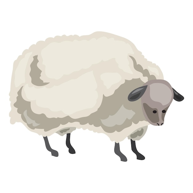 Schaf-Symbol Cartoon eines Schaf-Vektorsymbols für Webdesign isoliert auf weißem Hintergrund