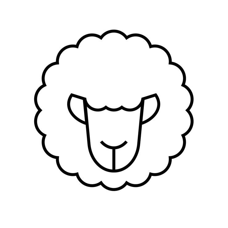Vektor schaf-symbol schaf-logo