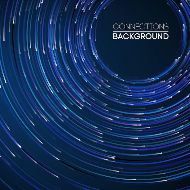Schallwellen Audio abstrakter Hintergrund Netzwerkverbindungen Musikwellen Pulse blauer Technologie Hintergrund