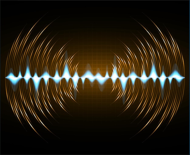Vektor schallwellen oszillierendes dunkles licht