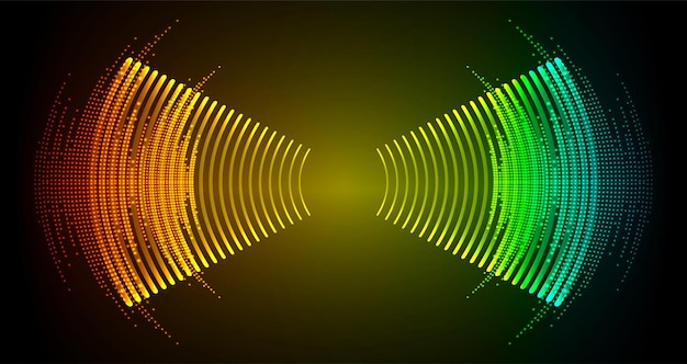 Schallwellen oszillierendes dunkles licht