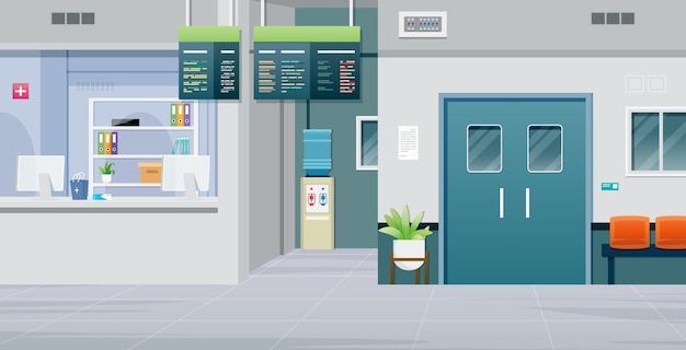 Schalter für Patienten, um den Service im Krankenhaus zu nutzen