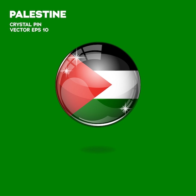 Schaltflächen palästina-flagge 3d