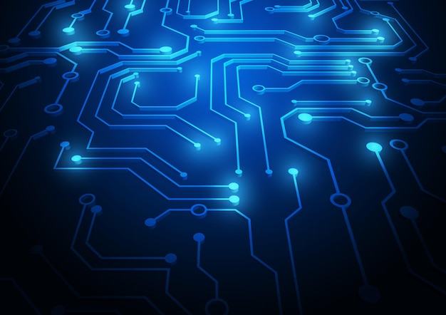 Schaltungstechnischer Hintergrund mit digitalem High-Tech-Datenverbindungssystem und elektronischem Computerdesign