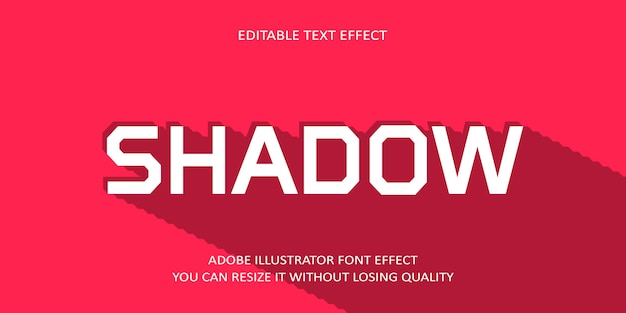 Schatten editierbarer text schrift effekt