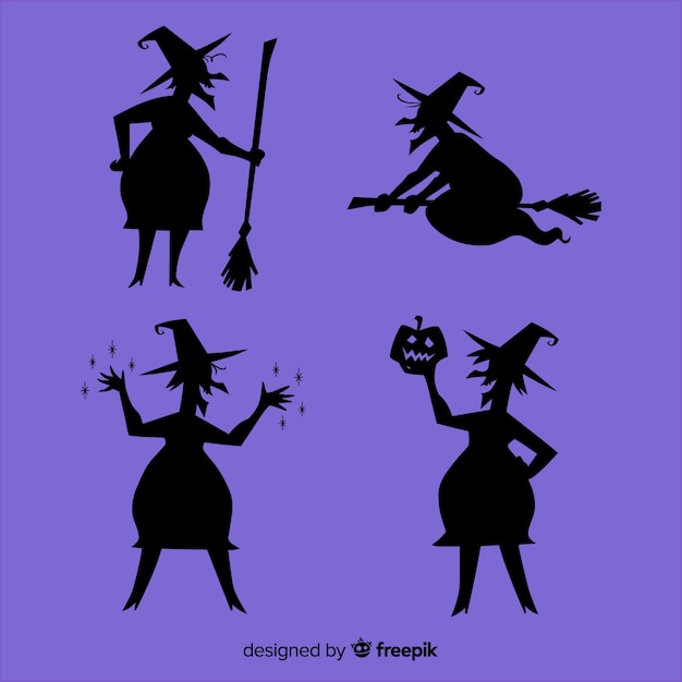 Schattenbild einer Halloween-Hexe