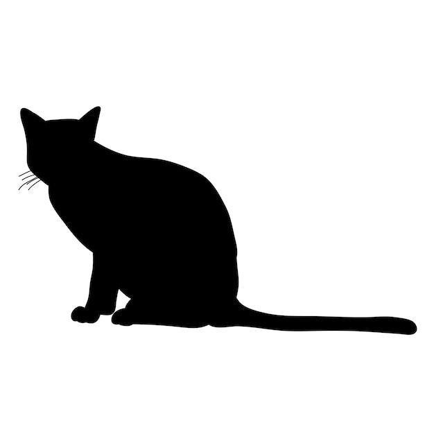 Schattenbildkatzensitzen