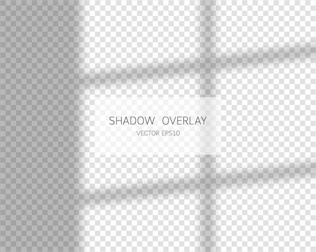 Schattenüberlagerungseffekt. Natürliche Schatten vom Fenster isoliert. Illustration.