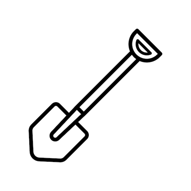 Schaufel-Icon-Vektor-Design-Vorlage mit weißem Hintergrund