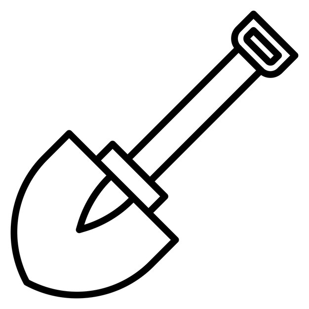 Schaufel-Vektor-Symbol kann für den Ikonensatz Landwirtschaft verwendet werden